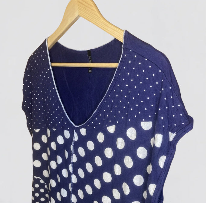 Edista Los Angeles EUC Womens Polka Dot Sleeveless Top Medium