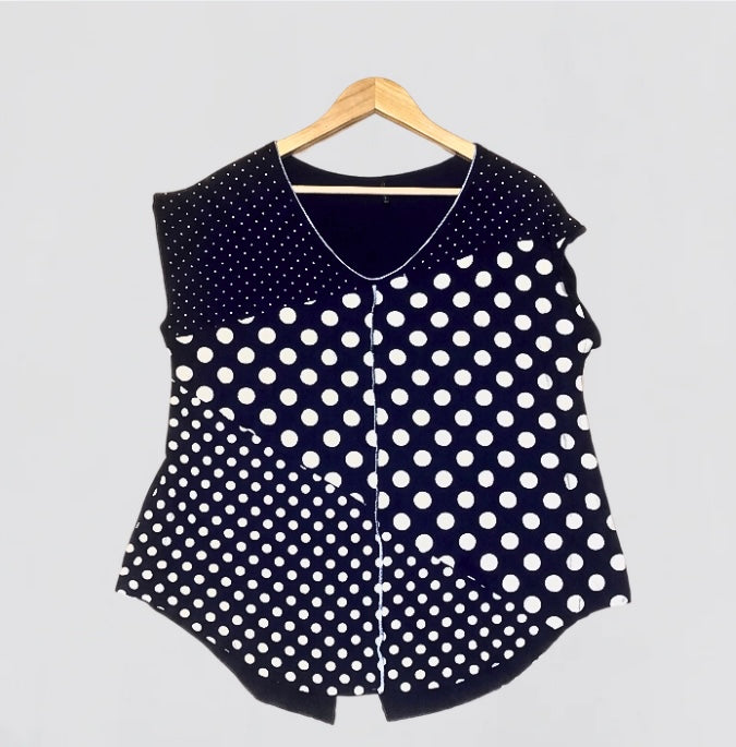 Edista Los Angeles EUC Womens Polka Dot Sleeveless Top Medium