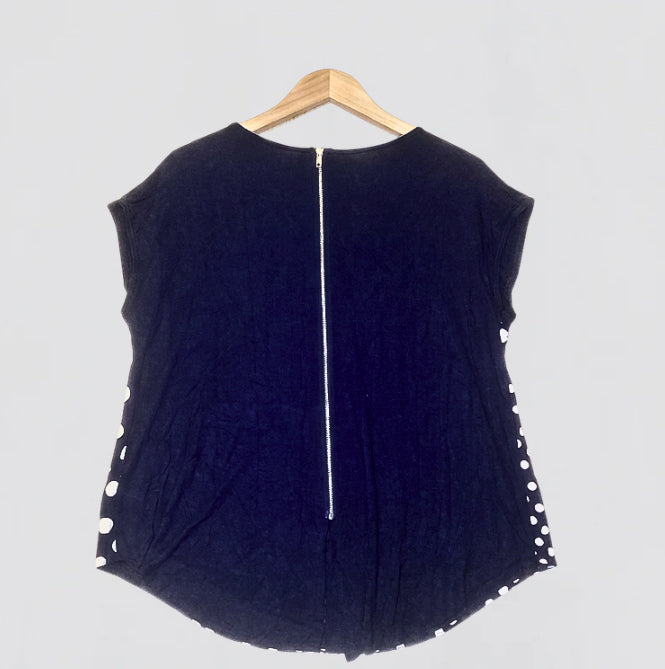 Edista Los Angeles EUC Womens Polka Dot Sleeveless Top Medium