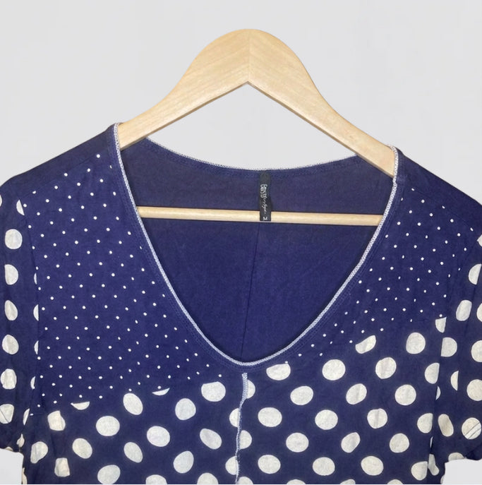 Edista Los Angeles EUC Womens Polka Dot Sleeveless Top Medium